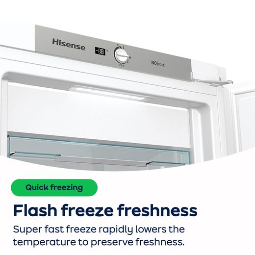 Hisense Total No Frost Fridge Freezer - White - AO Annotation - Super fast freeze